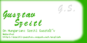 gusztav szeitl business card